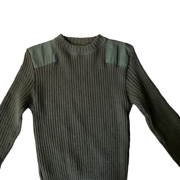 DSCP Valor Collection Army Green Wool Knit Military Crewneck Sweater Size 38 - Picture 2 of 7